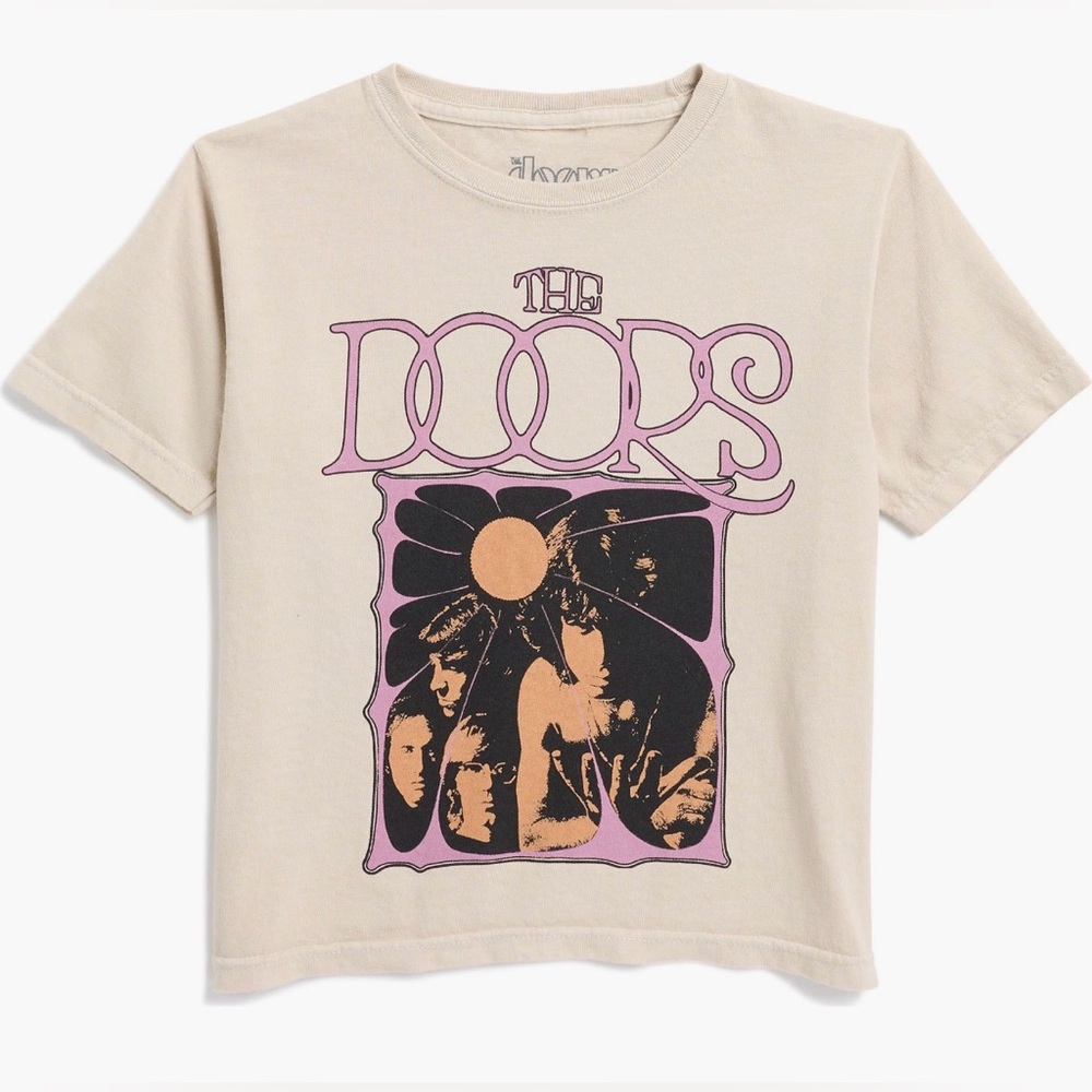 The Doors Graphic Cotton T-Shirt - Cream Medium NWOT